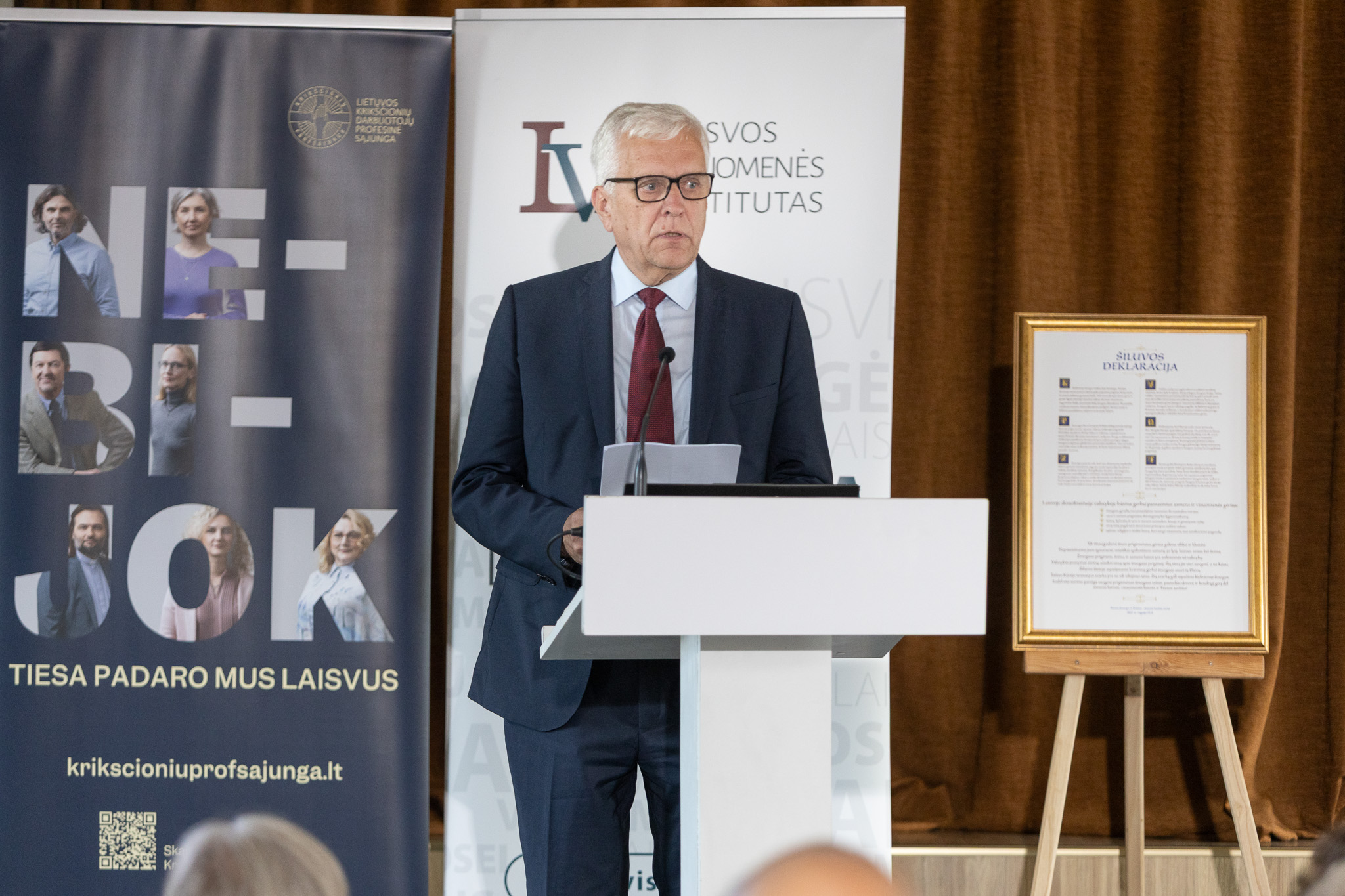 Vilniaus universiteto profesorius, Krikščionių profsąjungos tarybos narys Alvydas Jokubaitis, nuotr. aut. Erlendas Bartulis